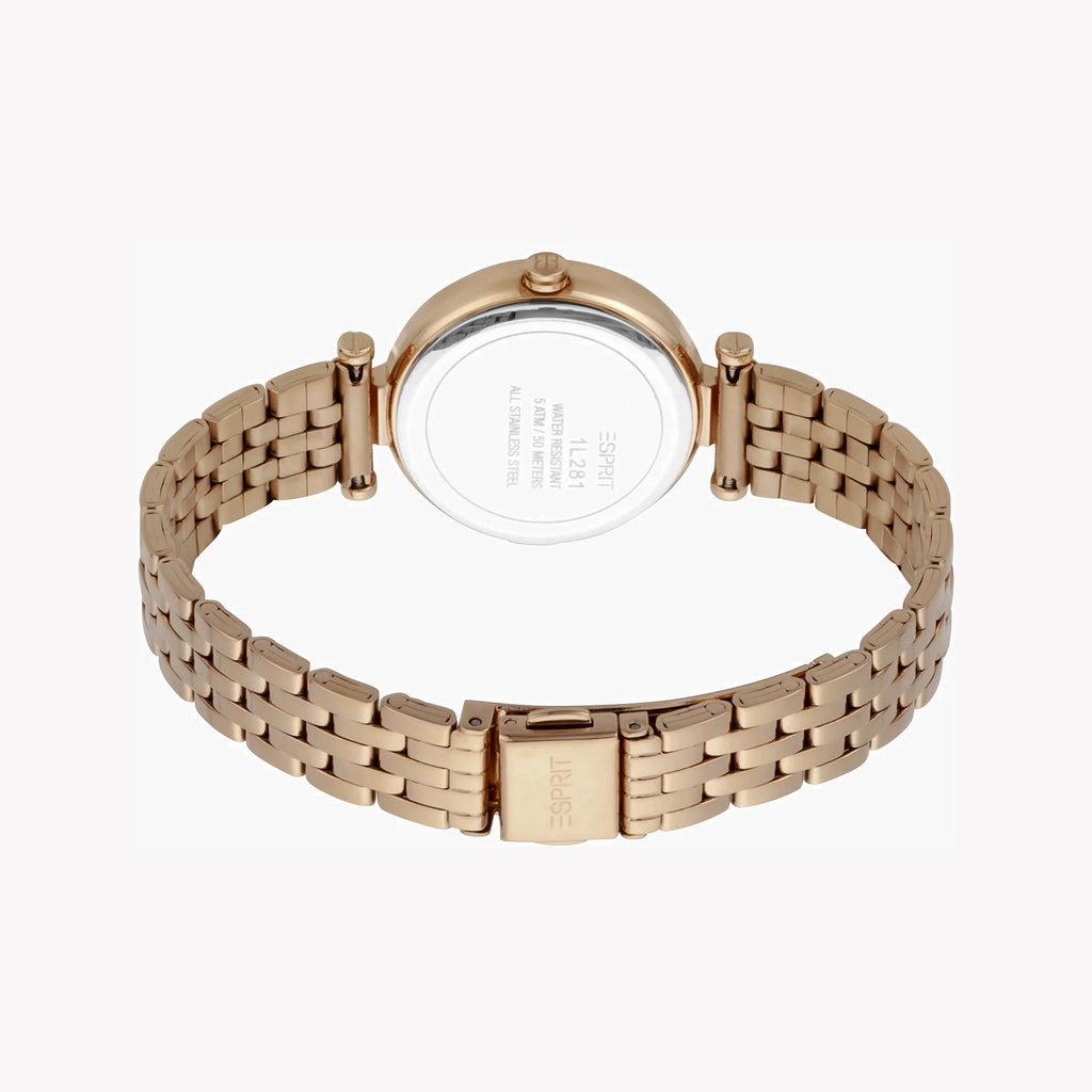 Esprit Women's Rose Gold Stainless Steel Watch, Round Case | Esm-12345-3