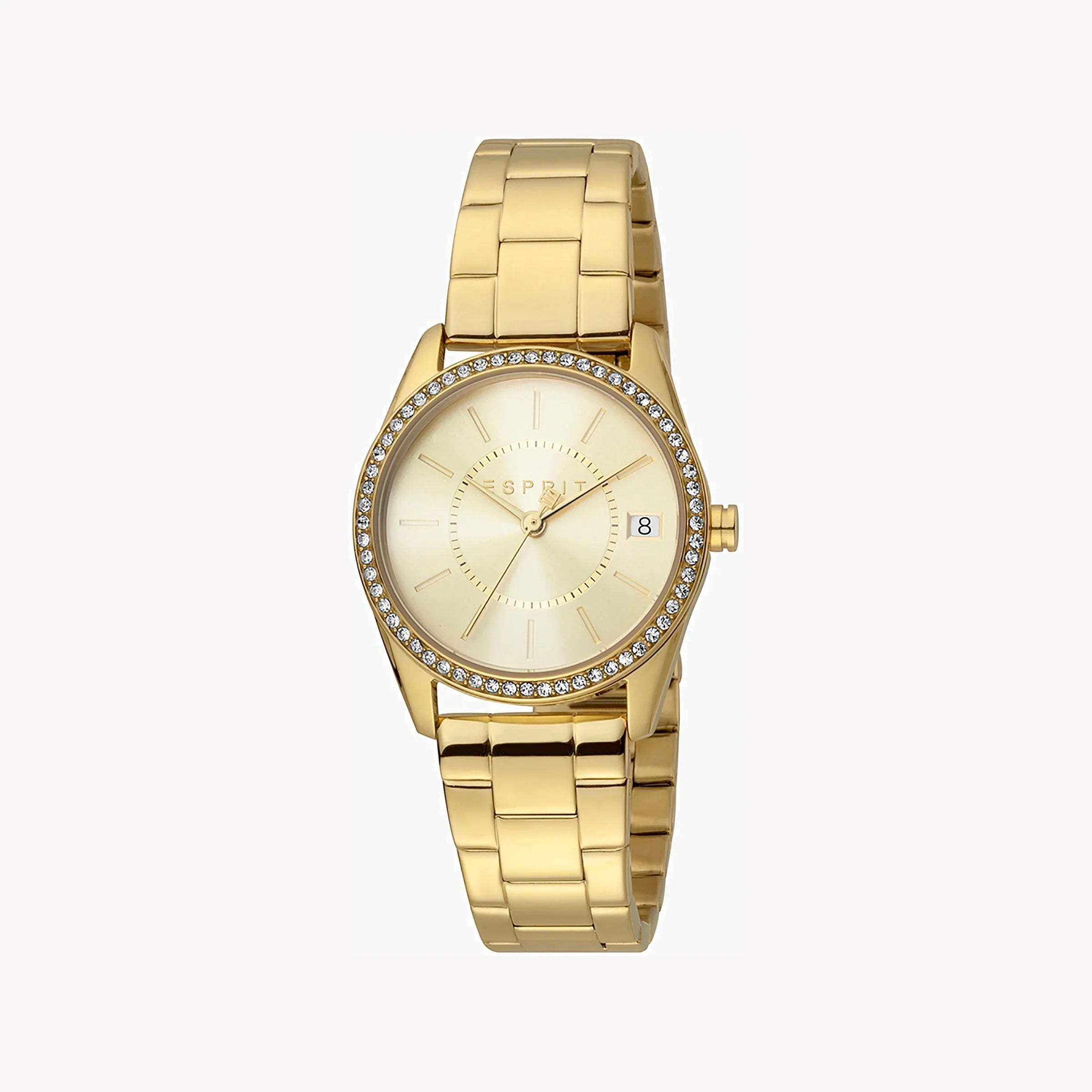 Esprit Women's Gold Stainless Steel Watch, Champagne Dial | Es1l158m0025-0