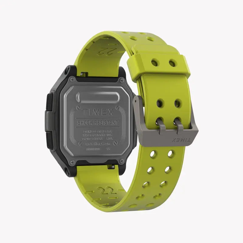 Timex Men's Green Silicone Watch, Digital Dial | Tw5m28900-3