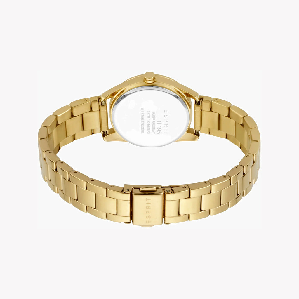 Esprit Women's Gold Stainless Steel Watch, Champagne Dial | Es1l158m0025-2