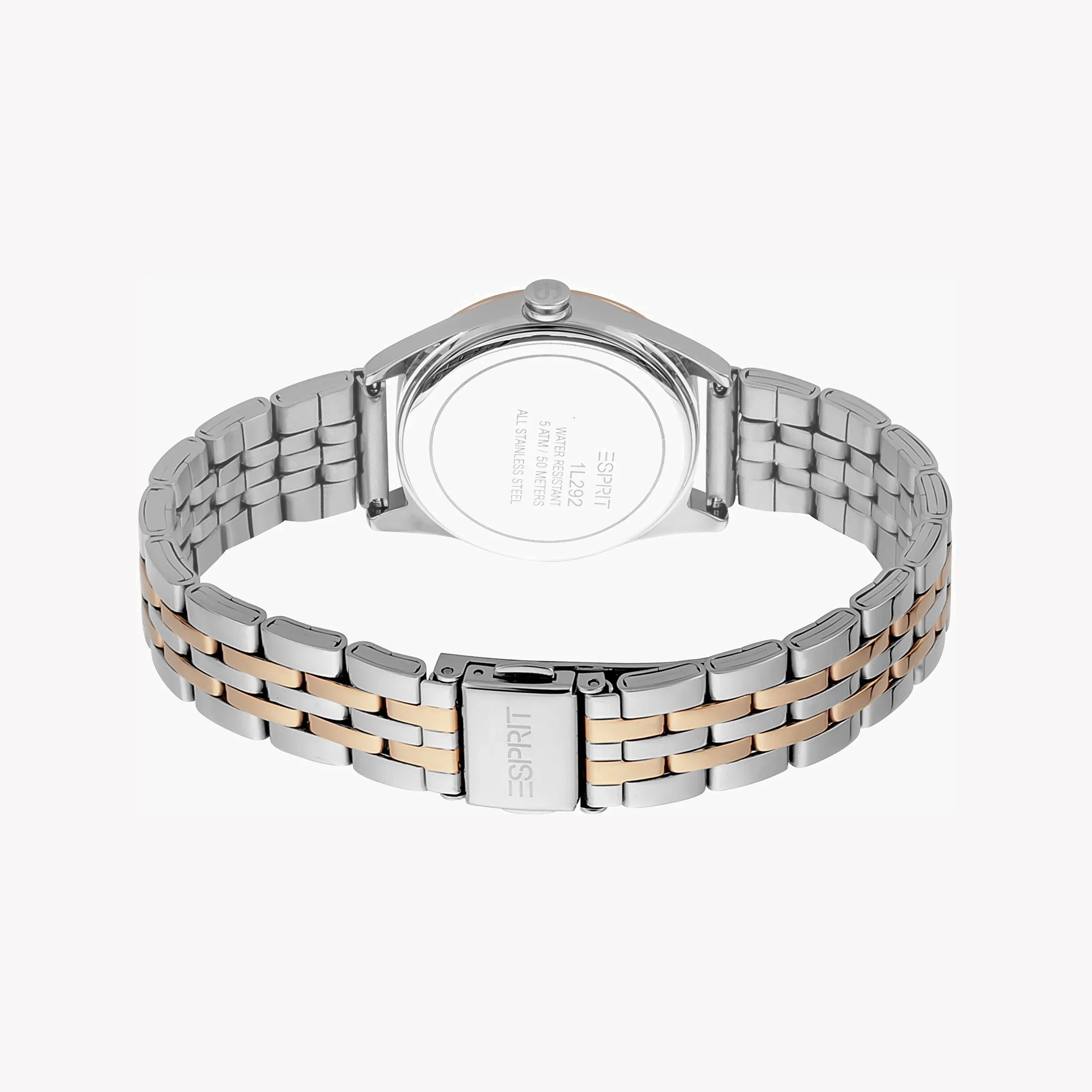 Esprit Women's Silver & Rose Gold Watch, Silver Dial | Es1l085m0065-2